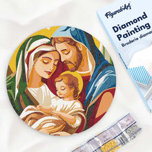 Carica l'immagine nel visualizzatore di Gallery, Diamond Painting su Disco di Legno - Sacra Famiglia