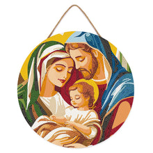 Carica l'immagine nel visualizzatore di Gallery, Diamond Painting su Disco di Legno - Sacra Famiglia