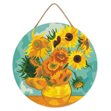 Carica l'immagine nel visualizzatore di Gallery, Diamond Painting su Disco di Legno - Van Gogh - Girasoli