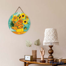 Carica l'immagine nel visualizzatore di Gallery, Diamond Painting su Disco di Legno - Van Gogh - Girasoli