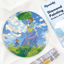 Carica l'immagine nel visualizzatore di Gallery, Diamond Painting su Disco di Legno - La passeggiata - Monet