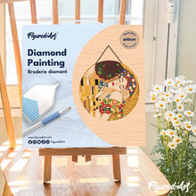 Carica l'immagine nel visualizzatore di Gallery, Diamond Painting su Disco di Legno - Il bacio - Klimt