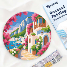 Carica l'immagine nel visualizzatore di Gallery, Diamond Painting su Disco di Legno - Viale Fiorito a Capri
