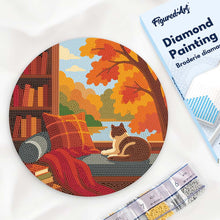 Carica l'immagine nel visualizzatore di Gallery, Diamond Painting su Disco di Legno - Osservando l'autunno