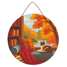 Carica l'immagine nel visualizzatore di Gallery, Diamond Painting su Disco di Legno - Osservando l'autunno