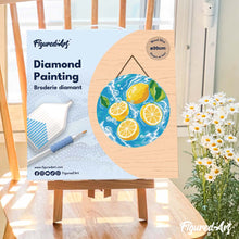 Carica l'immagine nel visualizzatore di Gallery, Diamond Painting su Disco di Legno - Brezza di agrumi