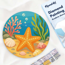 Carica l'immagine nel visualizzatore di Gallery, Diamond Painting su Disco di Legno - Stella marina