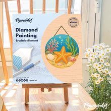 Carica l'immagine nel visualizzatore di Gallery, Diamond Painting su Disco di Legno - Stella marina