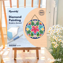 Carica l'immagine nel visualizzatore di Gallery, Diamond Painting su Disco di Legno - Mandala dell’ibisco