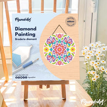 Carica l'immagine nel visualizzatore di Gallery, Diamond Painting su Disco di Legno - Mandala e farfalle
