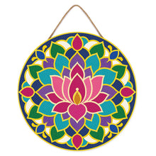 Carica l'immagine nel visualizzatore di Gallery, Diamond Painting su Disco di Legno - Mandala del loto