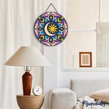 Carica l'immagine nel visualizzatore di Gallery, Diamond Painting su Disco di Legno - Mandala celestiale