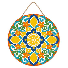 Carica l'immagine nel visualizzatore di Gallery, Diamond Painting su Disco di Legno - Mandala e agrumi