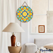 Carica l'immagine nel visualizzatore di Gallery, Diamond Painting su Disco di Legno - Mandala e agrumi