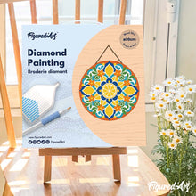 Carica l'immagine nel visualizzatore di Gallery, Diamond Painting su Disco di Legno - Mandala e agrumi