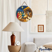 Carica l'immagine nel visualizzatore di Gallery, Diamond Painting su Disco di Legno - Presepe di Natale