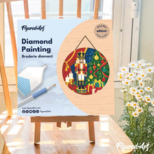 Carica l'immagine nel visualizzatore di Gallery, Diamond Painting su Disco di Legno - Schiaccianoci di Natale