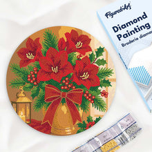 Carica l'immagine nel visualizzatore di Gallery, Diamond Painting su Disco di Legno - Stelle di Natale