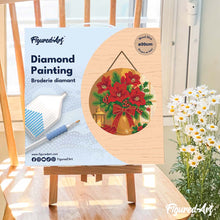 Carica l'immagine nel visualizzatore di Gallery, Diamond Painting su Disco di Legno - Stelle di Natale