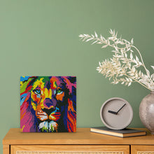 Carica l'immagine nel visualizzatore di Gallery, Mini Diamond Painting 25x25cm Leone Pop Art