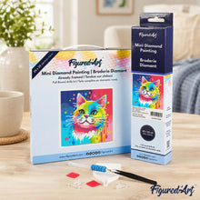 Carica l'immagine nel visualizzatore di Gallery, Mini Diamond Painting 25x25cm Gatto Pop Art Astratto