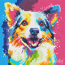 Carica l'immagine nel visualizzatore di Gallery, Mini Diamond Painting 25x25cm Cane Pop Art Astratto