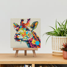 Carica l'immagine nel visualizzatore di Gallery, Mini Diamond Painting 25x25cm Giraffa Pop Art Astratta