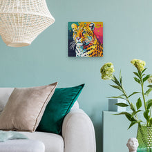 Carica l'immagine nel visualizzatore di Gallery, Mini Diamond Painting 25x25cm Leopardo Pop Art Astratto