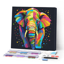 Carica l'immagine nel visualizzatore di Gallery, Mini Diamond Painting 25x25cm Elefante Pop Art Astratto