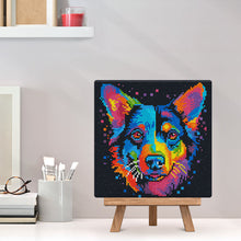 Carica l'immagine nel visualizzatore di Gallery, Mini Diamond Painting 25x25cm Cane Fluo Pop Art Astratto