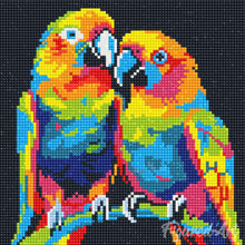 Carica l'immagine nel visualizzatore di Gallery, Mini Diamond Painting 25x25cm Pappagalli Pop Art Astratti
