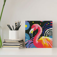 Carica l'immagine nel visualizzatore di Gallery, Mini Diamond Painting 25x25cm Fenicottero Pop Art Astratto