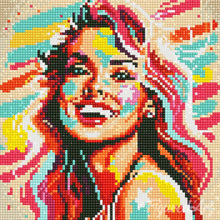 Carica l'immagine nel visualizzatore di Gallery, Mini Diamond Painting 25x25cm Bellissima Bionda Pop Art