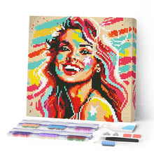 Carica l'immagine nel visualizzatore di Gallery, Mini Diamond Painting 25x25cm Bellissima Bionda Pop Art