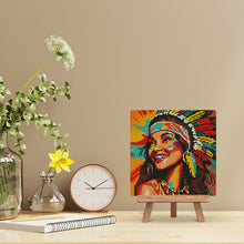 Carica l'immagine nel visualizzatore di Gallery, Mini Diamond Painting 25x25cm Nativa d'America Pop Art