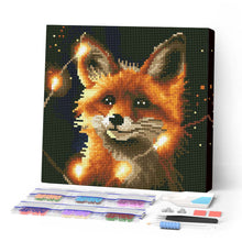 Carica l'immagine nel visualizzatore di Gallery, Mini Diamond Painting 25x25cm Volpe e Lucine