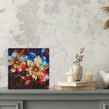 Carica l'immagine nel visualizzatore di Gallery, Mini Diamond Painting 25x25cm Luccicanti Fiori Dorati