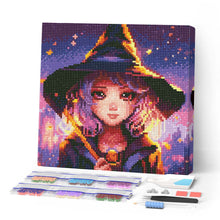 Carica l'immagine nel visualizzatore di Gallery, Mini Diamond Painting 25x25cm Incantevole Streghetta