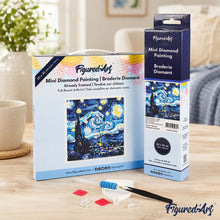 Carica l'immagine nel visualizzatore di Gallery, Mini Diamond Painting 25x25cm Notte Stellata Vivace