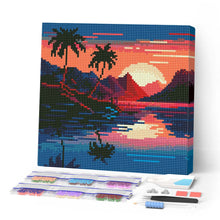 Carica l'immagine nel visualizzatore di Gallery, Mini Diamond Painting 25x25cm Il Mare e il Tramonto