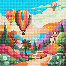 Carica l'immagine nel visualizzatore di Gallery, Mini Diamond Painting 25x25cm Mongolfiere sulla Valle