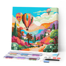 Carica l'immagine nel visualizzatore di Gallery, Mini Diamond Painting 25x25cm Mongolfiere sulla Valle