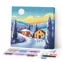 Carica l'immagine nel visualizzatore di Gallery, Mini Diamond Painting 25x25cm Sera Invernale in Toscana