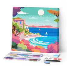 Carica l'immagine nel visualizzatore di Gallery, Mini Diamond Painting 25x25cm Riviera Francese