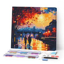 Carica l'immagine nel visualizzatore di Gallery, Mini Diamond Painting 25x25cm Notte Romantica