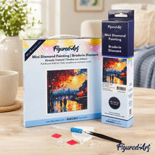 Carica l'immagine nel visualizzatore di Gallery, Mini Diamond Painting 25x25cm Notte Romantica
