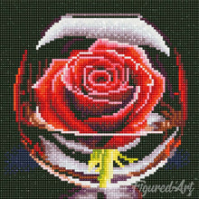 Carica l'immagine nel visualizzatore di Gallery, Mini Diamond Painting 25x25cm Rosa nel Cristallo