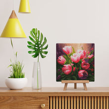 Carica l'immagine nel visualizzatore di Gallery, Mini Diamond Painting 25x25cm Graziosi Tulipani Rosa