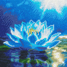 Carica l'immagine nel visualizzatore di Gallery, Mini Diamond Painting 25x25cm Loto Bianco Luccicante