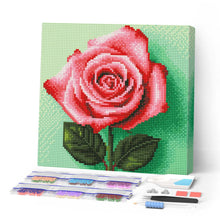 Carica l'immagine nel visualizzatore di Gallery, Mini Diamond Painting 25x25cm Stupenda Rosa Rosa